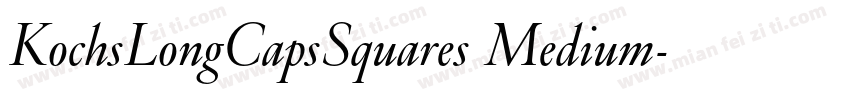 KochsLongCapsSquares Medium字体转换